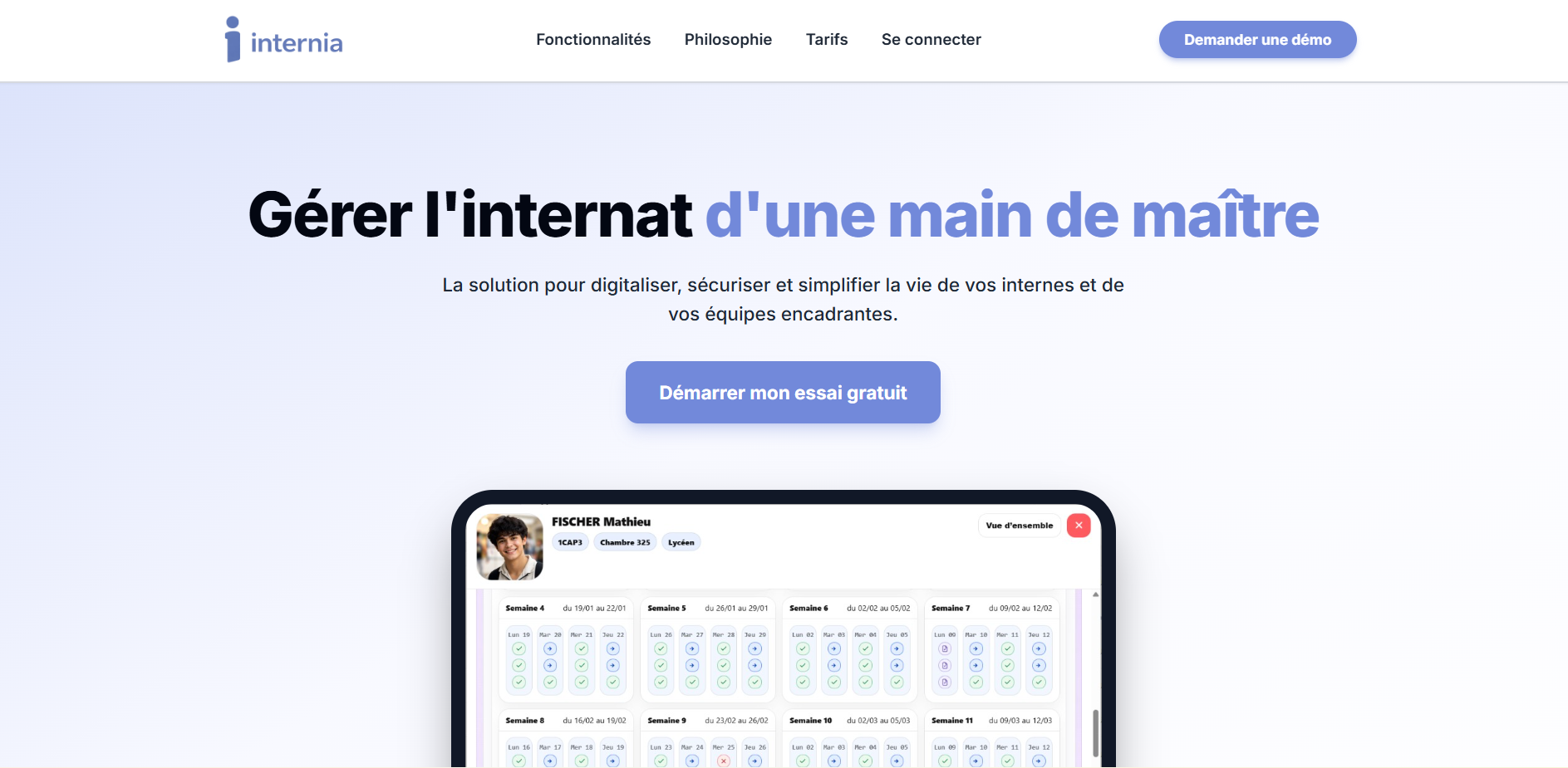 Internia — aperçu du site